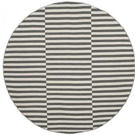 Safavieh 6 x 6 ft. Round Montauk Hand Woven Rug Ivory & Grey MTK715A-6R